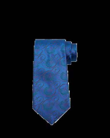 Charvet Men's Curly Floral Silk Tie | Thumbnail 2