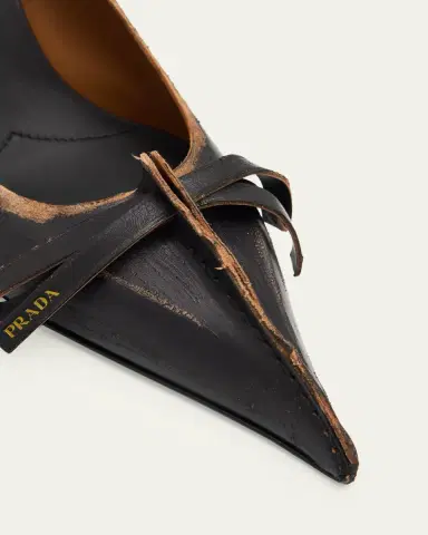 Prada Leather Bow Pumps | Thumbnail 3 Prada Leather Bow Pumps | Thumbnail 3