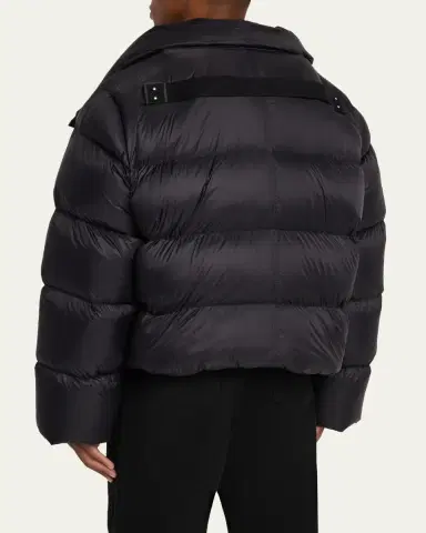 Rick Owens Men's Nylon Cropped Turtleneck Puffer Jacket | Thumbnail 3 Rick Owens Men's Nylon Cropped Turtleneck Puffer Jacket | Thumbnail 3