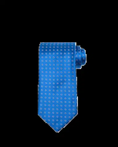 Charvet Men's Micro-Geometric Jacquard Silk Tie | Thumbnail 2