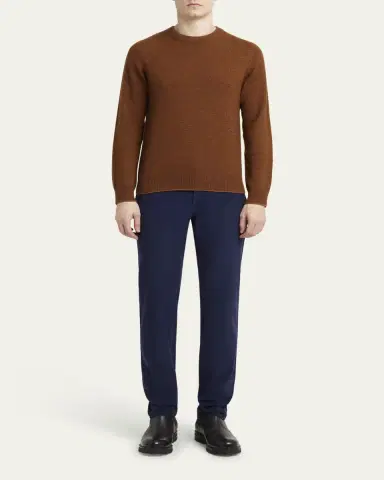 Brioni Men's Micro-Corduroy Slim Five-Pocket Pants | Thumbnail 2