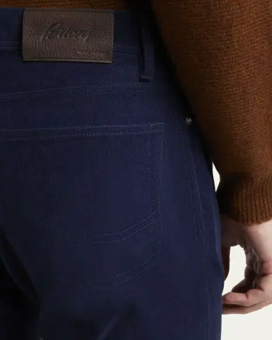 Brioni Men's Micro-Corduroy Slim Five-Pocket Pants | Thumbnail 5