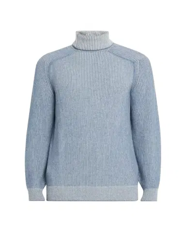 Sease Men's Dinghy Roll Cashmere Rib Turtleneck Sweater | Thumbnail 1