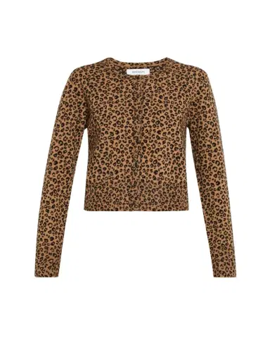 SPRWMN Leopard Cashmere Baby Cardigan | Thumbnail 1