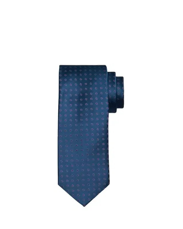 Men's Micro-Geometric Jacquard Silk Tie