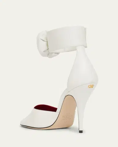 Valentino Garavani Embellished Rose Leather Sandals | Thumbnail 4 Valentino Garavani Embellished Rose Leather Sandals | Thumbnail 4