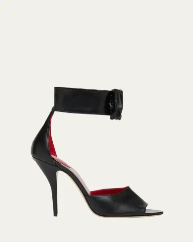 Valentino Garavani Embellished Rose Leather Sandals | Thumbnail 6 Valentino Garavani Embellished Rose Leather Sandals | Thumbnail 6