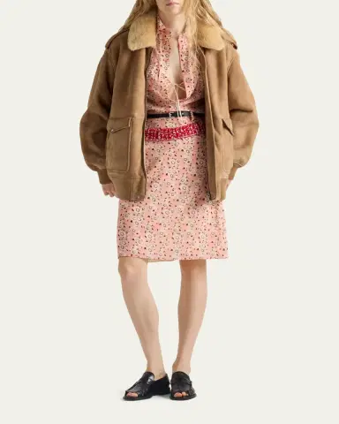 Prada Floral Silk Georgette Skirt | Thumbnail 2 Prada Floral Silk Georgette Skirt | Thumbnail 2
