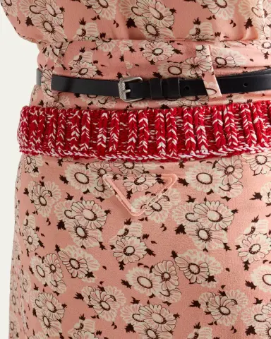 Prada Floral Silk Georgette Skirt | Thumbnail 4 Prada Floral Silk Georgette Skirt | Thumbnail 4