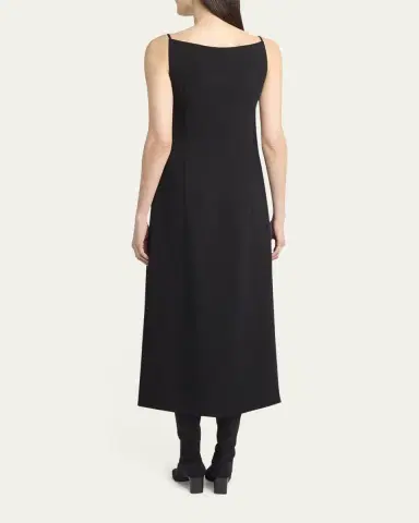 The Row Seraphina High-Neck Sleeveless Midi Dress | Thumbnail 3 The Row Seraphina High-Neck Sleeveless Midi Dress | Thumbnail 3