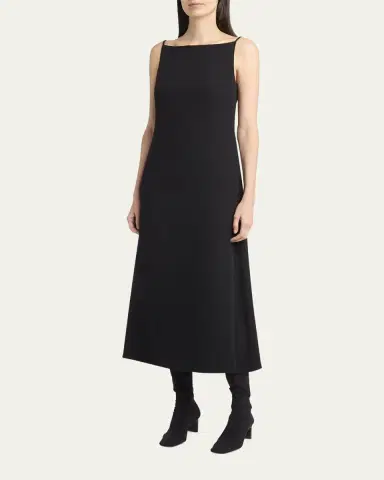 The Row Seraphina High-Neck Sleeveless Midi Dress | Thumbnail 4 The Row Seraphina High-Neck Sleeveless Midi Dress | Thumbnail 4
