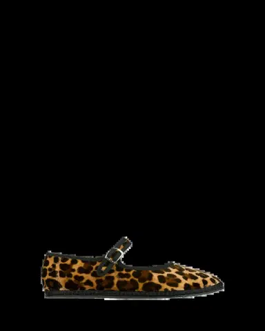 Vibi Venezia Leopard-Printed Canvas Mary Jane Ballerina Flats | Thumbnail 2 Vibi Venezia Leopard-Printed Canvas Mary Jane Ballerina Flats | Thumbnail 2