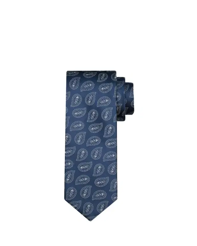 Charvet Men's Micro-Dot Paisley Silk Tie