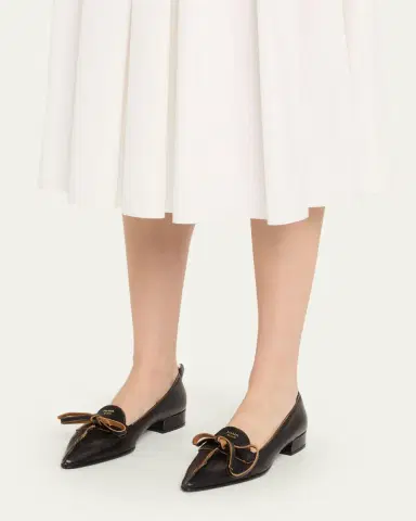 Prada Leather Block-Heel Loafers | Thumbnail 2 Prada Leather Block-Heel Loafers | Thumbnail 2