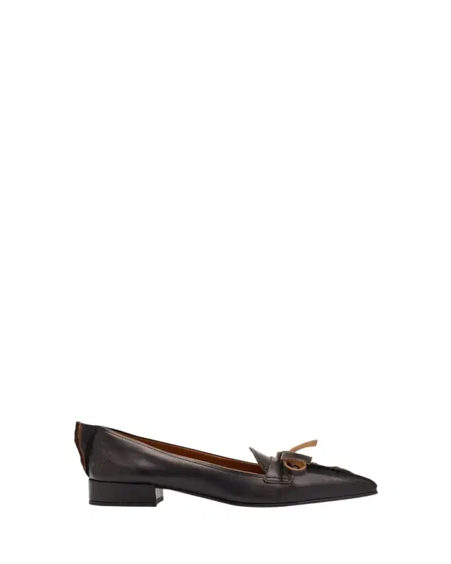Prada Leather Block-Heel Loafers