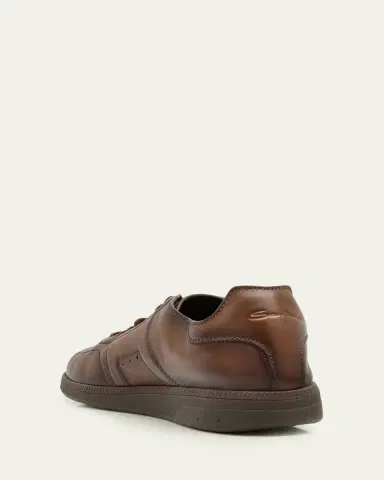 Santoni Men's Soft Burnished Calfskin Slip-On Sneakers | Thumbnail 4 Santoni Men's Soft Burnished Calfskin Slip-On Sneakers | Thumbnail 4