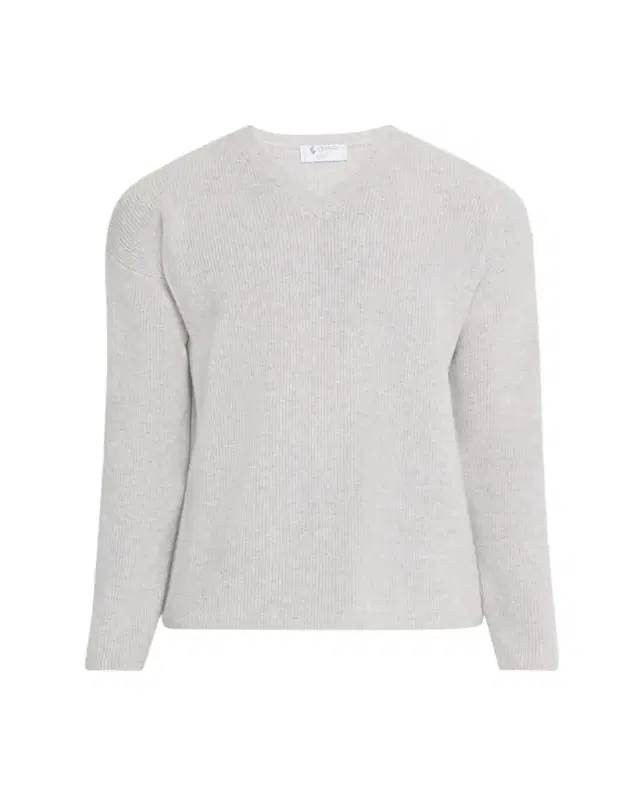 Men's Cashmere and Wool Rib V-Neck Sweater
