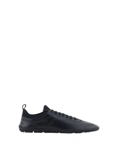 Giorgio Armani Men's Leather Knit-Lining Low-Top Sneakers | Thumbnail 1 Giorgio Armani Men's Leather Knit-Lining Low-Top Sneakers | Thumbnail 1