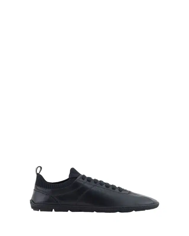 Giorgio Armani Men's Leather Knit-Lining Low-Top Sneakers
