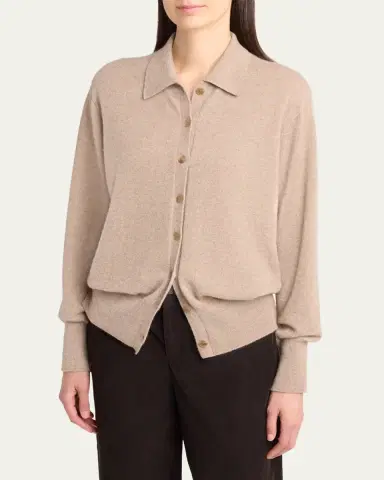 The Row Lillia Cashmere Collared Cardigan | Thumbnail 4