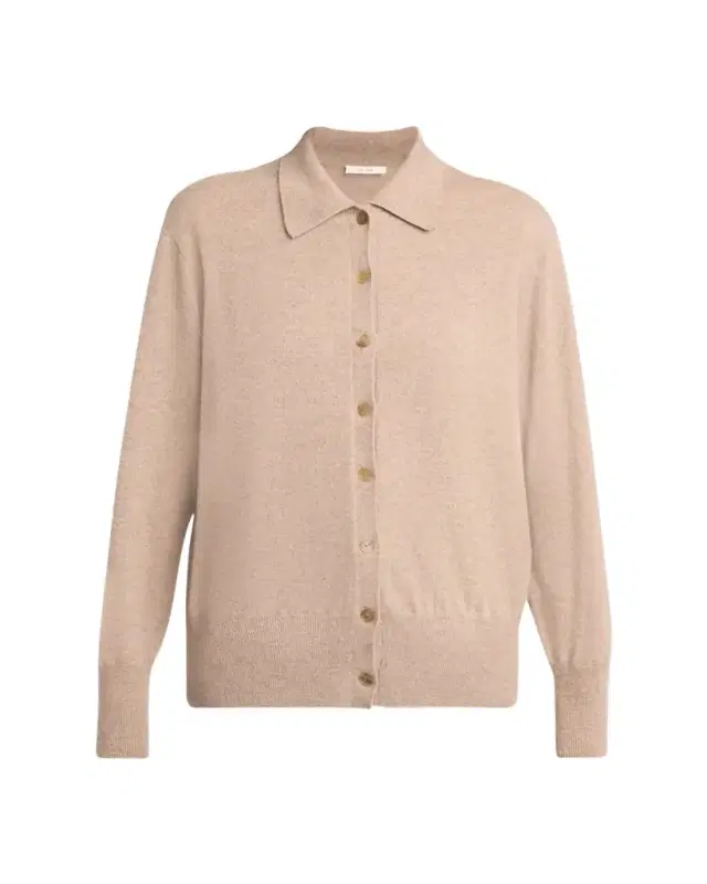 THE ROW Lillia Cashmere Collared Cardigan