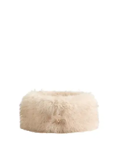 Valentino Garavani VLogo Signature Faux Fur Headband | Thumbnail 1