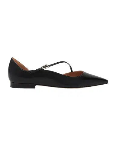 Malone Souliers Bettina Nappa Leather Cross Strap Ballerina Flats | Thumbnail 1