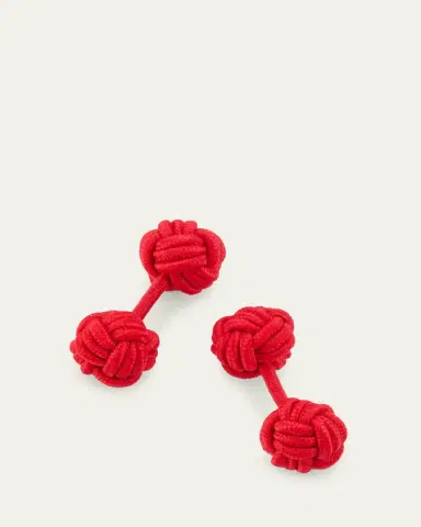 Charvet Men's Knotted Cotton Cufflinks | Thumbnail 3