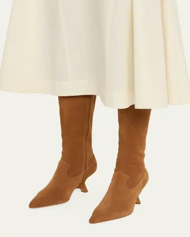 Simkhai Shadow Suede Western Knee Boots | Thumbnail 6