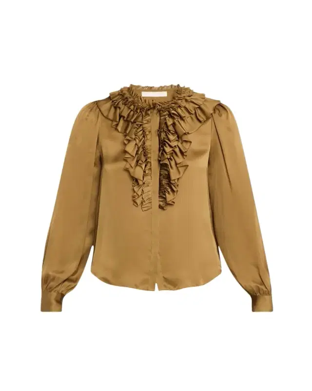 Ulla Johnson Rouen Ruffled Silk Blouse