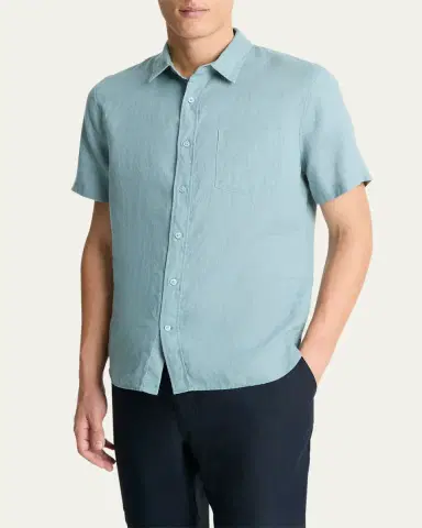 Vince Men's Linen Sport Shirt | Thumbnail 4