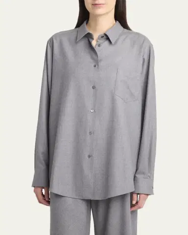 The Row Pino Wool Button-Down Shirt | Thumbnail 4