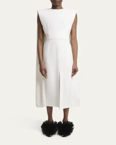 Givenchy Sleeveless Crepe Midi Cape Dress | Thumbnail 2 Givenchy Sleeveless Crepe Midi Cape Dress | Thumbnail 2