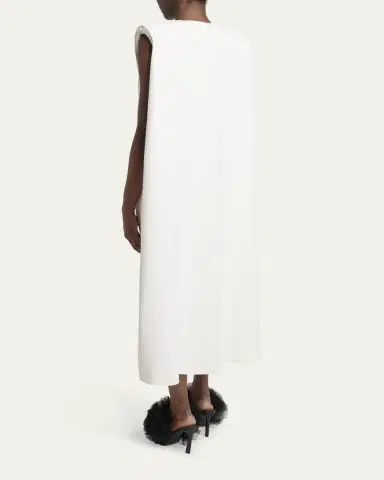 Givenchy Sleeveless Crepe Midi Cape Dress | Thumbnail 3 Givenchy Sleeveless Crepe Midi Cape Dress | Thumbnail 3