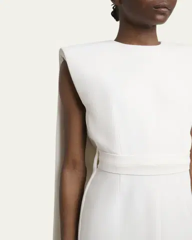 Givenchy Sleeveless Crepe Midi Cape Dress | Thumbnail 5 Givenchy Sleeveless Crepe Midi Cape Dress | Thumbnail 5