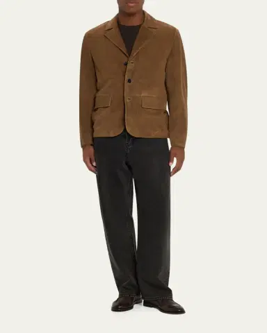 FRAME Men's Suede Blazer | Thumbnail 2