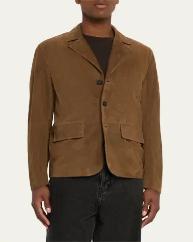 FRAME Men's Suede Blazer | Thumbnail 4