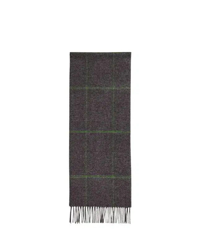 PIACENZA Men's Silk Cashmere Glen Plaid Scarf