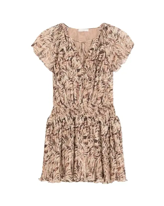 Felicia Pleated Mini Dress