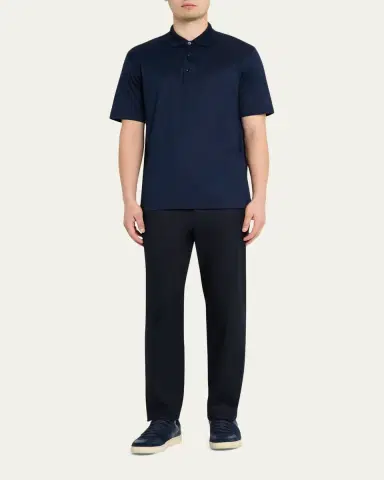 Charvet Men's Cotton Jersey Polo Shirt | Thumbnail 6 Charvet Men's Cotton Jersey Polo Shirt | Thumbnail 6