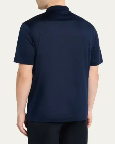 Charvet Men's Cotton Jersey Polo Shirt | Thumbnail 7 Charvet Men's Cotton Jersey Polo Shirt | Thumbnail 7