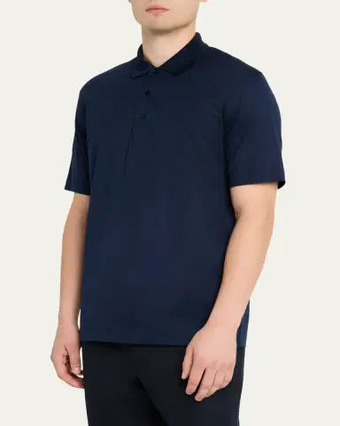 Charvet Men's Cotton Jersey Polo Shirt | Thumbnail 8 Charvet Men's Cotton Jersey Polo Shirt | Thumbnail 8