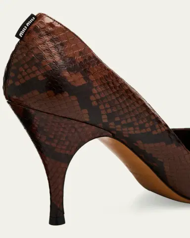 Miu Miu Python-Printed Leather Pumps | Thumbnail 5 Miu Miu Python-Printed Leather Pumps | Thumbnail 5
