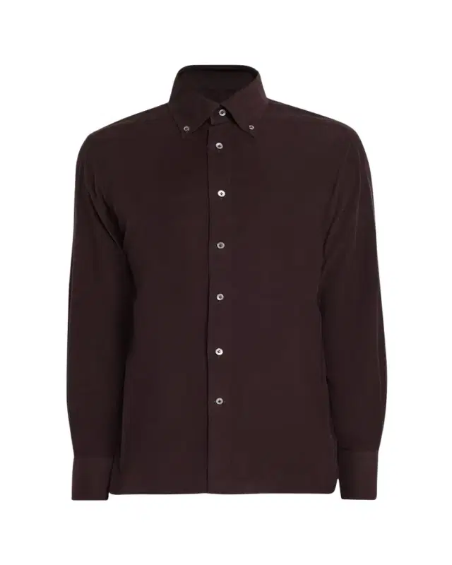 Men's Micro-Wale Cotton Corduroy Button-Down Shirt