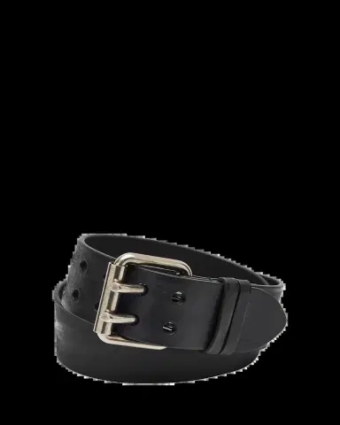 Saint Laurent Men's Leather Double-Pin Buckle Belt | Thumbnail 2