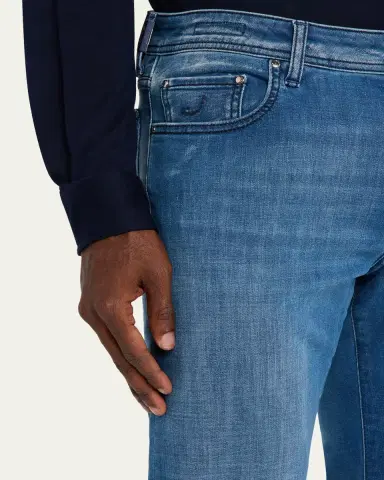 Jacob Cohen Men's Bard Slim-Fit Vintage Denim Jeans | Thumbnail 5 Jacob Cohen Men's Bard Slim-Fit Vintage Denim Jeans | Thumbnail 5