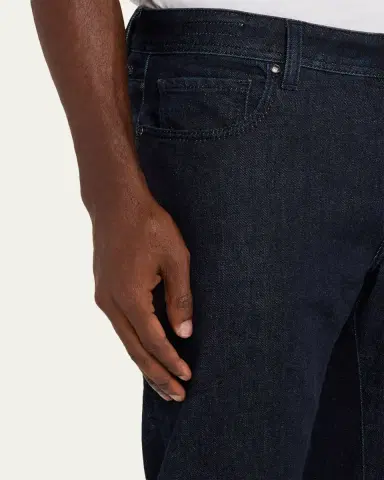 Jacob Cohen Men's Bard Overdyed Dark Blue Denim Slim Fit Jeans | Thumbnail 5 Jacob Cohen Men's Bard Overdyed Dark Blue Denim Slim Fit Jeans | Thumbnail 5