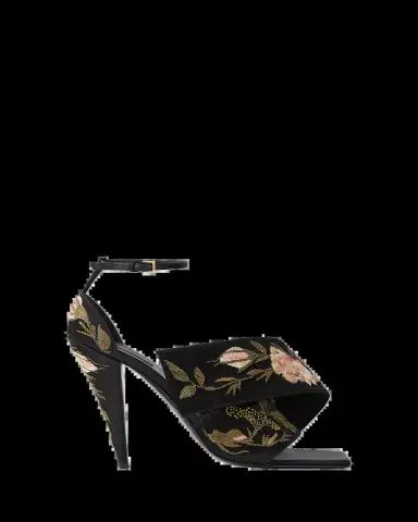 Givenchy Floral Embroidered Twisted Rib Sandals | Thumbnail 2 Givenchy Floral Embroidered Twisted Rib Sandals | Thumbnail 2