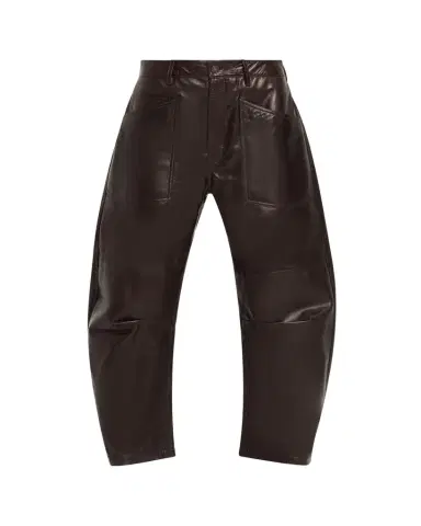 Nili Lotan Shon Leather Barrel-Leg Ankle Pants | Thumbnail 1 Nili Lotan Shon Leather Barrel-Leg Ankle Pants | Thumbnail 1