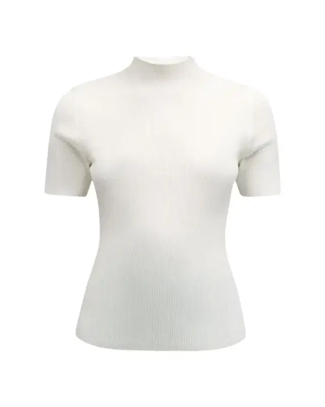 Theory Leenda Regal Merino Wool Short-Sleeve Mock-Neck Top